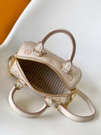 LV Speedy 20 Bandoulière Bag Beige Embossed cowhide 252519