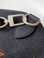 LV Speedy 40 Bandoulière Bag Black Denim Leather 252470