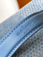 LV Rush Bumbag Denim Blue Cotton 3D Effect Damier Denim Pattern
