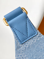 LV Rush Bumbag Denim Blue Cotton 3D Effect Damier Denim Pattern