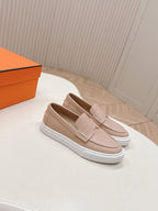 HM 25S SLIP-ON IN SOFT NUDE PINK LAMBSKIN