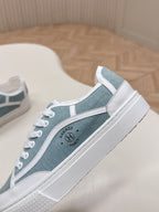 HM 25S SNEAKER LOW SPORTS IN BLUE DENIM MIX WHITE LAMBSKIN