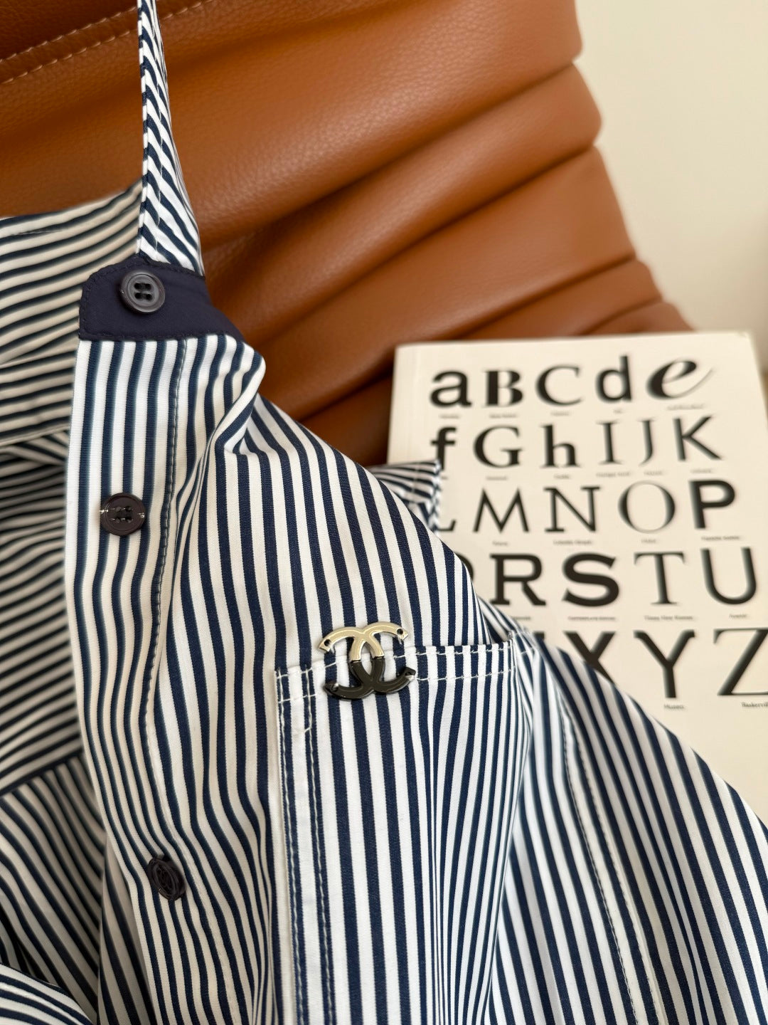 CC STRIPED SHIRT WITH METAL DETAILING 265778