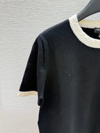CC SHORT-SLEEVE CREW NECK KNIT TOP 267987