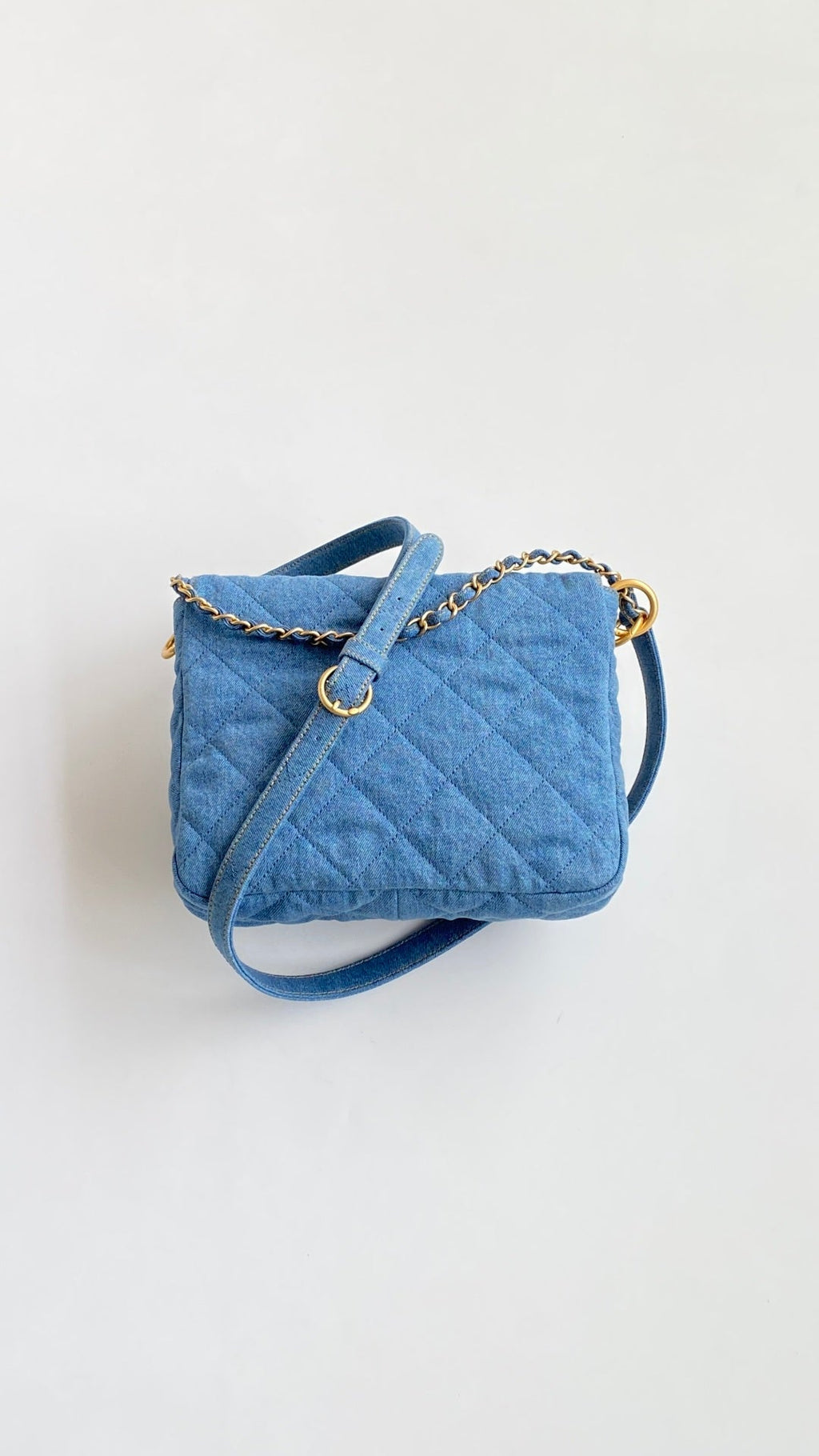CC Small Postman Hobo 25 Light Blue Denim