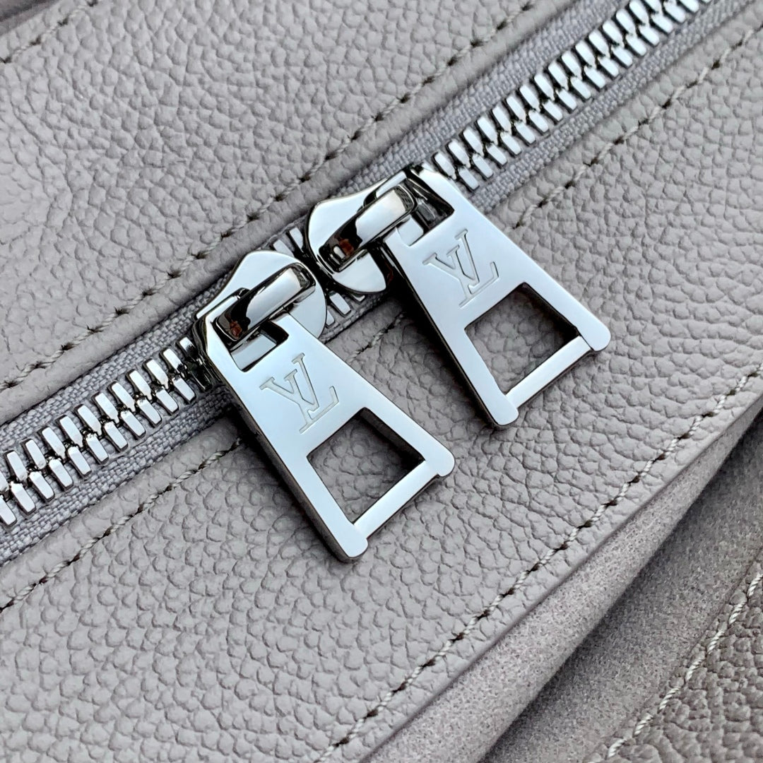 LV OnTheGo East West Bag Gray White Monogram Empreinte leather 240824
