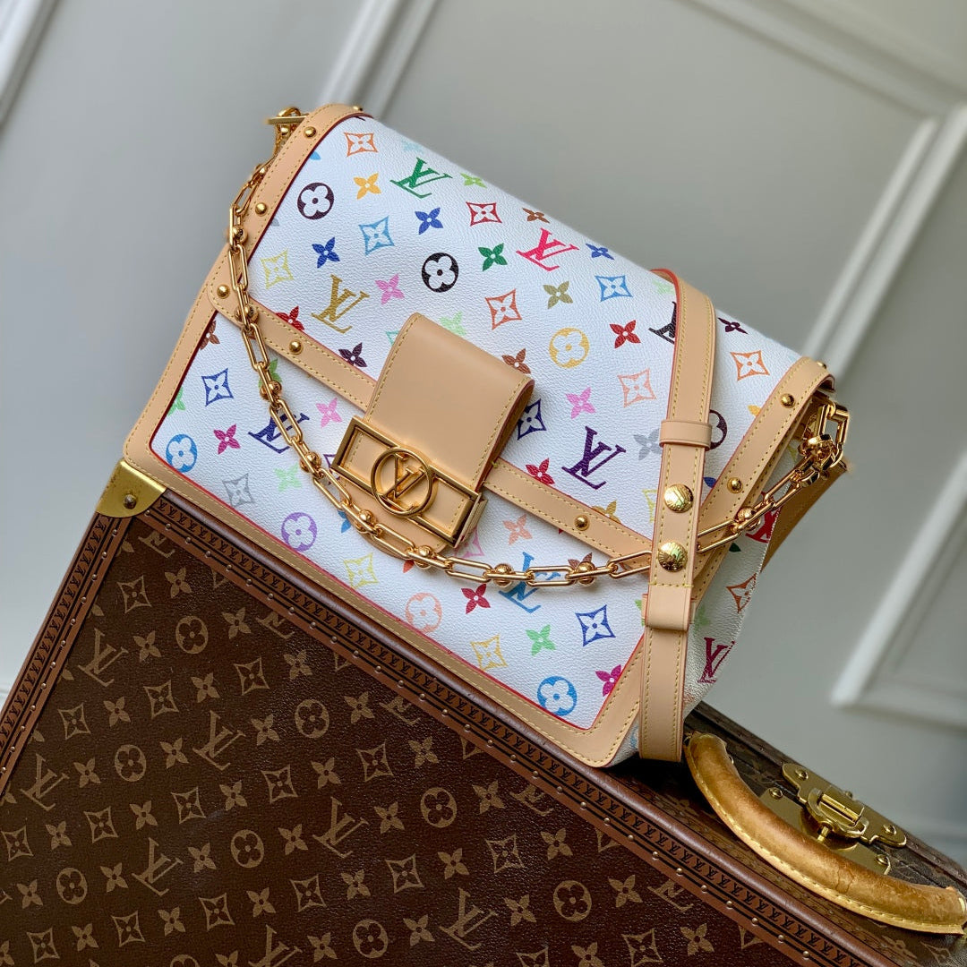 LV Dauphine Soft White Multicolore Monogram Canvas 330771