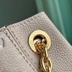 Anytime 42cm Tote Bag Beige Gold Empreinte leather 250557