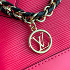 LV Alma Monogram Bag 19.5cm Rose Red Epi Leather 337570