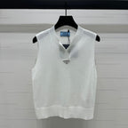 PRADA SEQUIN-EMBELLISHED V-NECK KNIT TANK BLAZER 274810