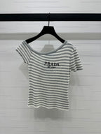 Prada 25 One-Shoulder Top Wool 233511