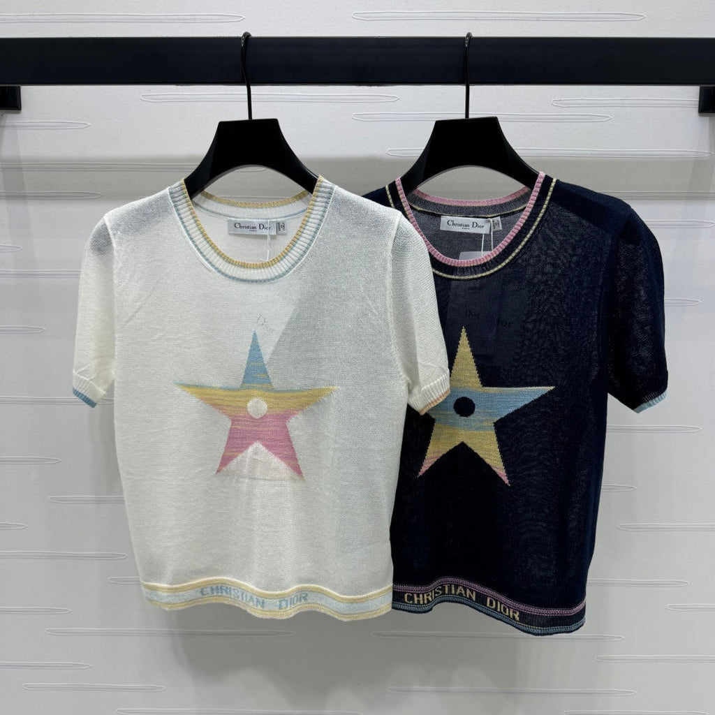 DIOR SHORT-SLEEVE KNIT TOP 269459