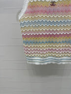 Chanel 25 Multicolor Striped Knitted Tank Top