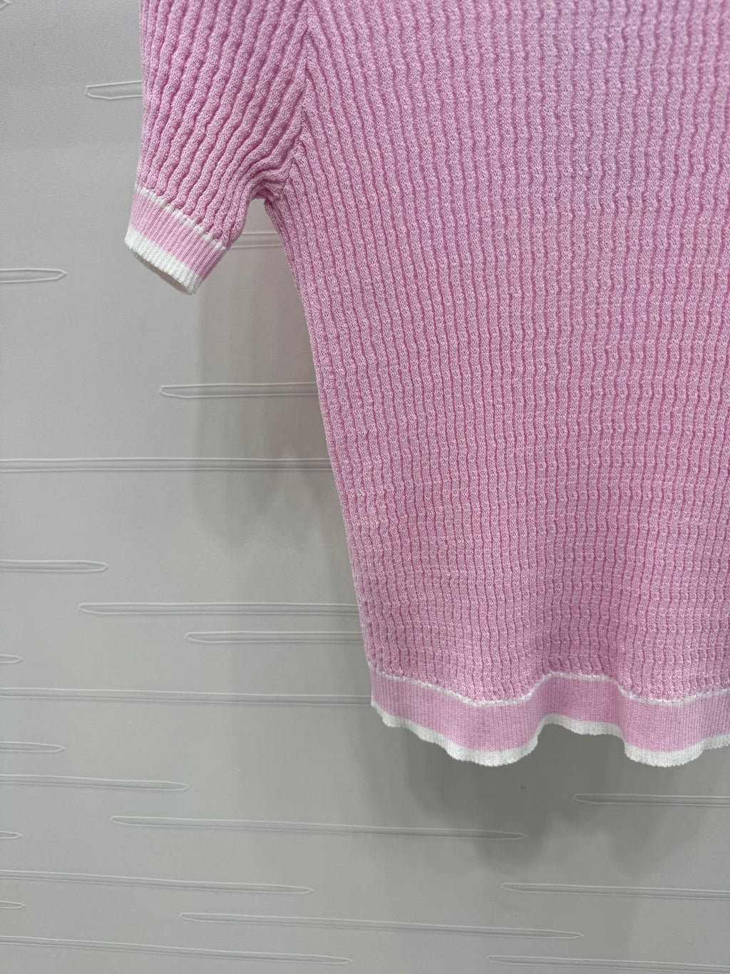 CHANEL 25S SHORT SLEEVE CREW NECK SWEATER 264254