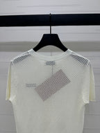 MIU 25S SHORT SLEEVE ROUND NECK CARDIGAN 264268