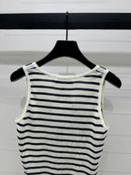 Dior 25 Striped Black White Tank Top