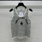 Dior 25 Striped Black White Tank Top