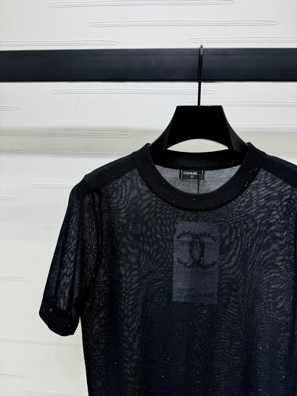CHANEL CREW NECK SHORT-SLEEVE KNIT TOP 274965
