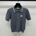 MIUMIU KNITTED POLO SHIRT WHITE 274839