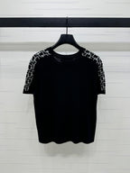 DIOR SHORT-SLEEVE JACQUARD KNIT TOP 274855