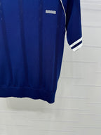 MIU 25S RAGLAN CREW NECK STRIPED KNIT SWEATER 264106