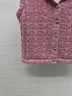 CHANEL 25S CROCHET SLEEVELESS VEST 264180