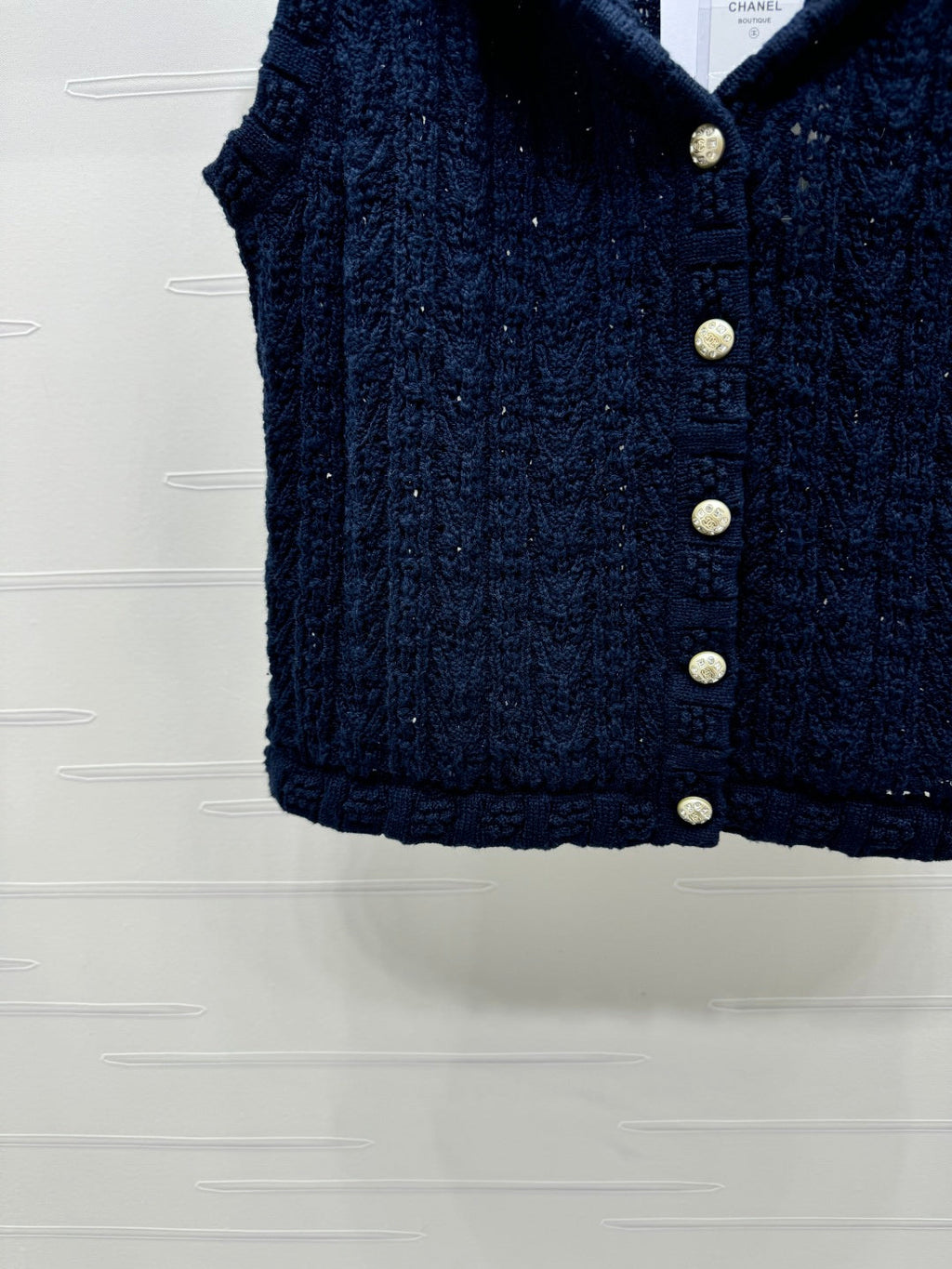 CHANEL 25S CROCHET SLEEVELESS VEST 264179