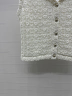 CHANEL 25S CROCHET SLEEVELESS VEST 264178
