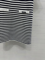PRAD 25S STRIPED SHORT SLEEVE KNIT DRESS 264218