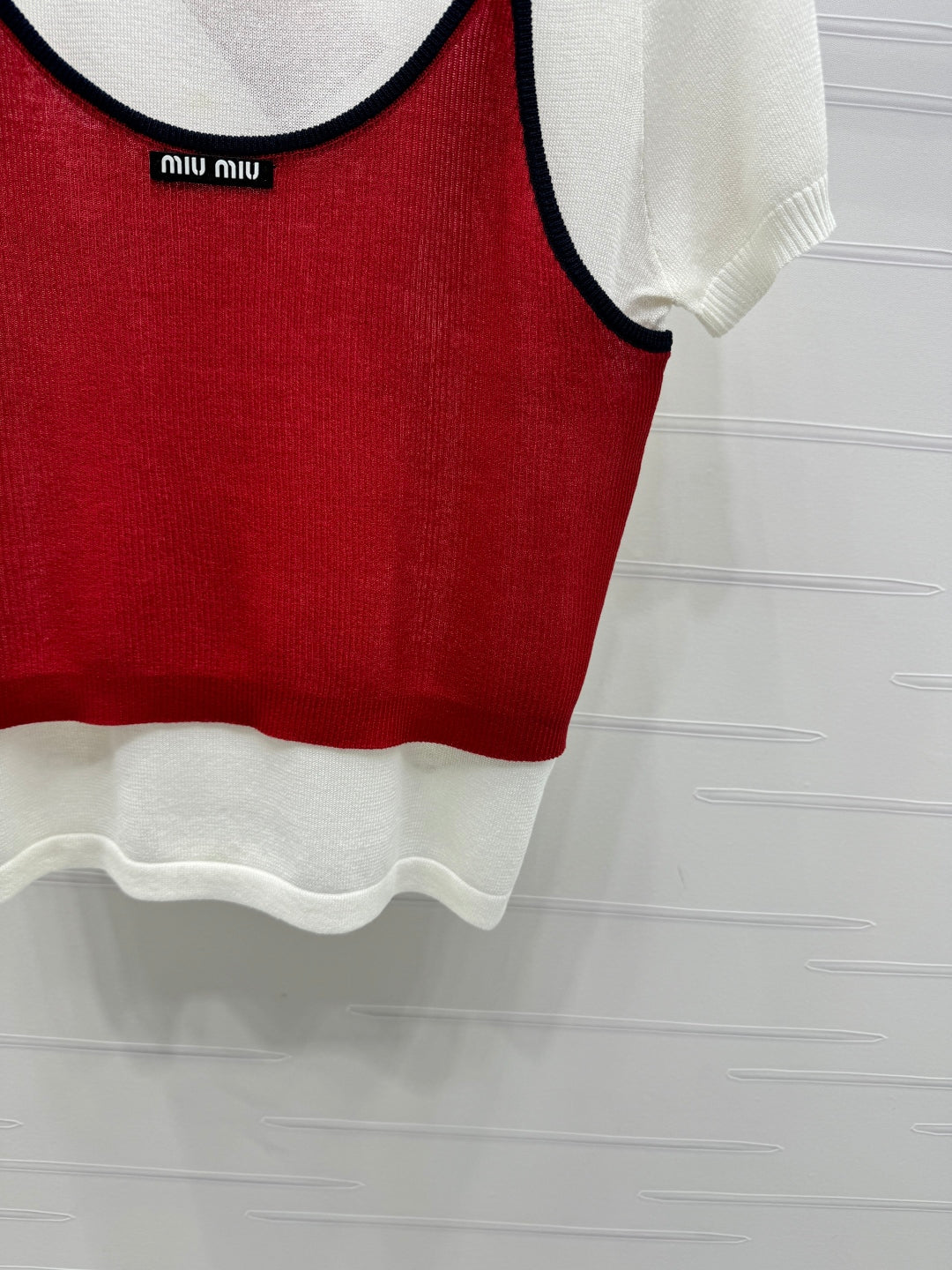 MIU 25S 2 PIECE KNITTED TOP WITH STRAPS 264130