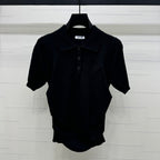 PRAD 25S SHORT SLEEVE KNIT TOP 264123