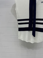 MIU 25S ICE STRIPE KNIT VEST 264114