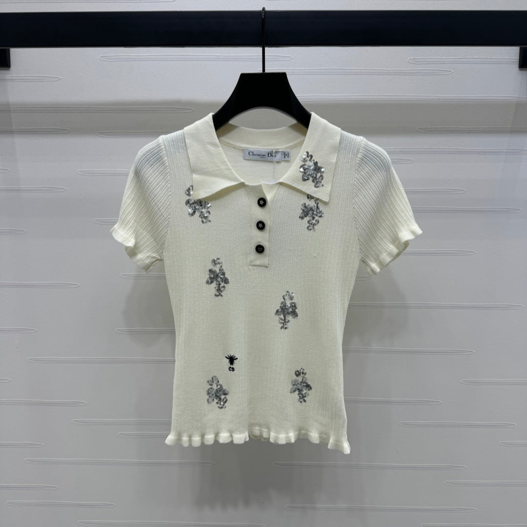 DIOR 25S RHINESTONE SWEATER 264083