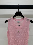 CHANEL 25S HOLLOW KNIT VEST 264158