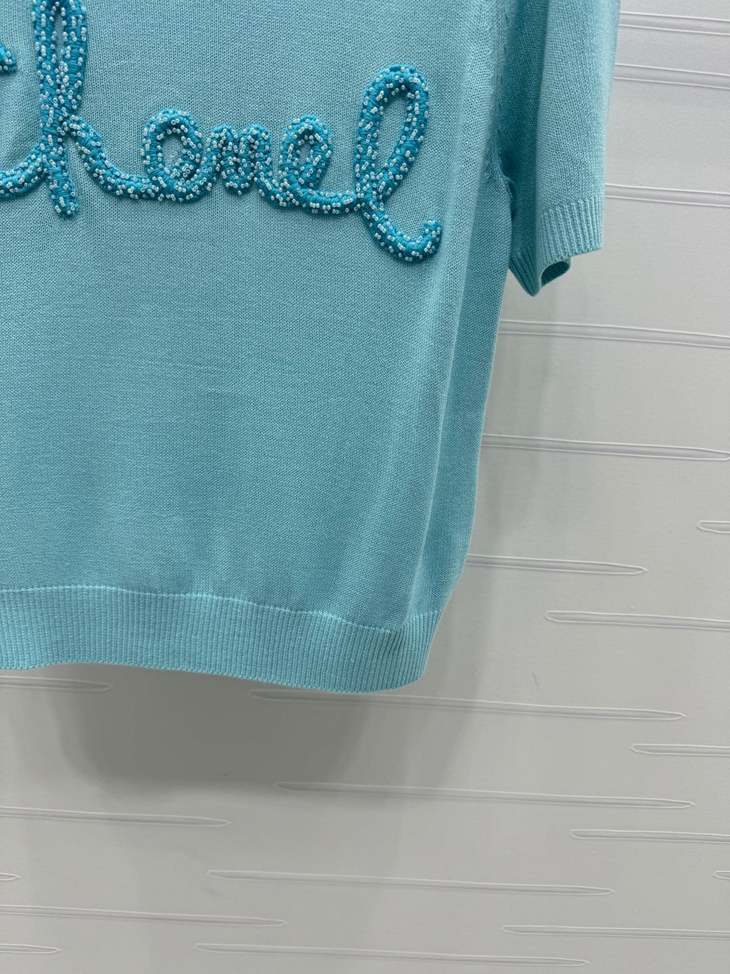 CHANEL SHORT-SLEEVE CREW NECK SWEATER 269417