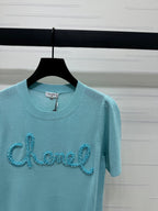 CHANEL SHORT-SLEEVE CREW NECK SWEATER 269417