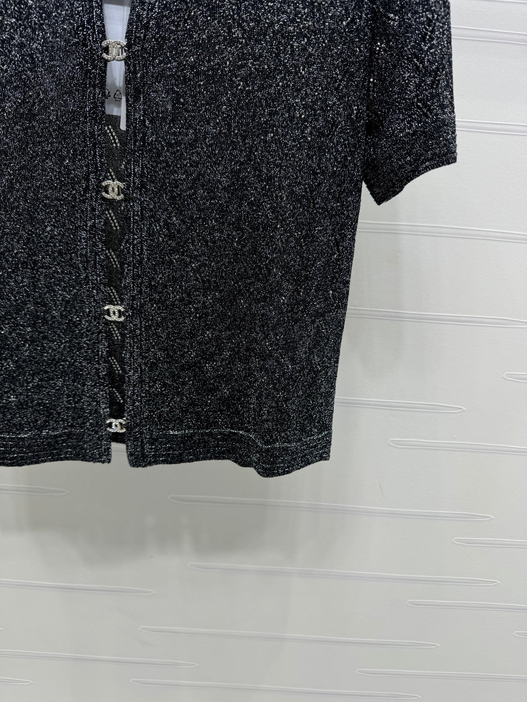 CHANEL SHORT-SLEEVE SEQUINNED KNIT CARDIGAN 269407