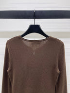 MIUMIU KNITTED LONG SLEEVE TOP STYLE 483