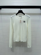 MIUMIU KNITTED LONG SLEEVE TOP STYLE 482