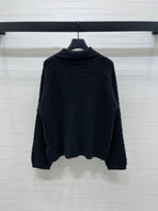 MIUMIU HALF-ZIP KNITTED PULLOVER WITH COLLAR STYLE 486