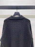 MIUMIU HALF-ZIP KNITTED PULLOVER WITH COLLAR STYLE 486