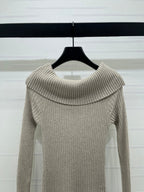 CHANEL 25S KNITTED LONG-SLEEVE DRESS 277