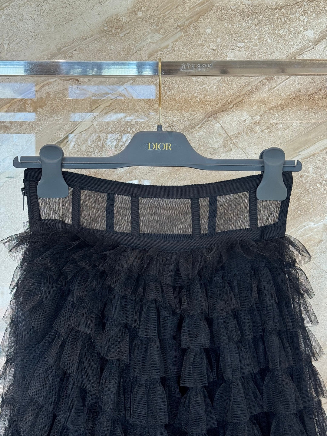 DIOR 25S MESH MAXI SKIRT STYLE 011