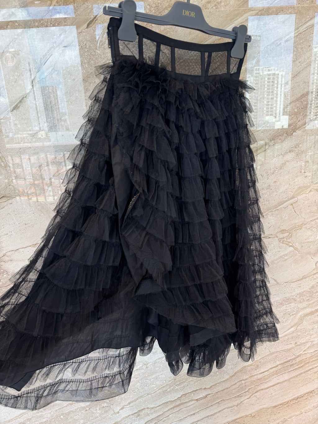 DIOR 25S MESH MAXI SKIRT STYLE 011