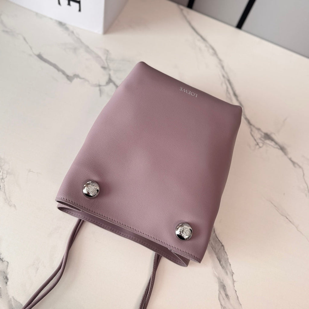 Loewe Small Pebble Hobo Light Pink Smooth Calfskin