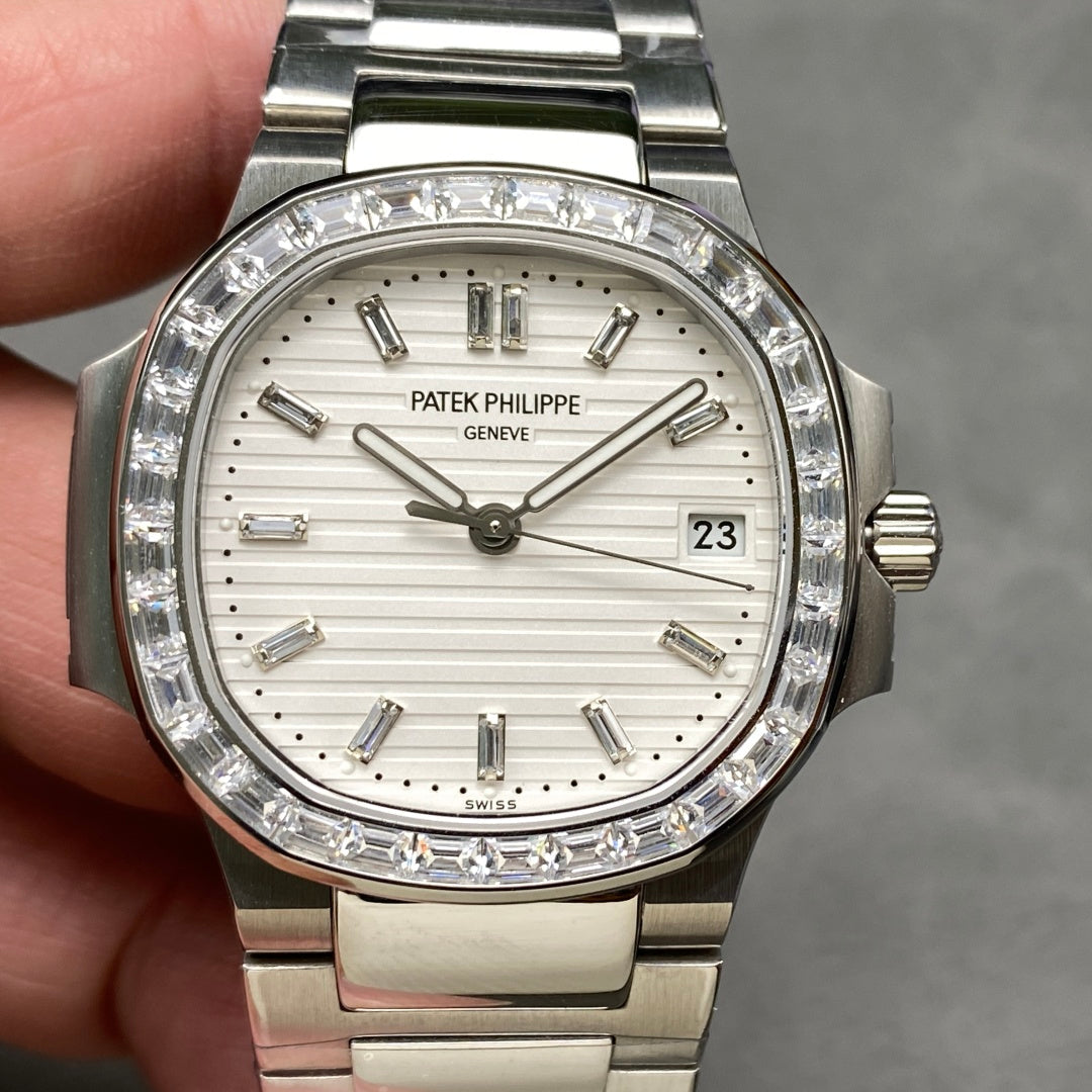PATEK Nautilus 35.2mm Silver White Dial
