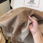 HERMES 25S SCARF 190 IN CASHMERE 854635