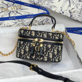CD 30 Montaigne Mini Vanity Case 16.5cm Blue Jacquard