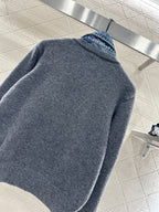 MIUMIU KNIT JACKET WITH DENIM STYLE 735