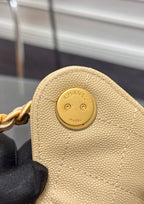 CHANEL 25S HOBO BAG 30 IN GOLDEN BEIGE CAVIAR WITH GOLD HARDWARE